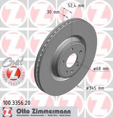 ZIMMERMANN 100335620 гальмівний диск