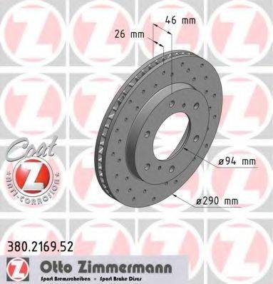 ZIMMERMANN 380216952 гальмівний диск
