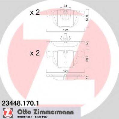 ZIMMERMANN 23732 Комплект гальмівних колодок, дискове гальмо