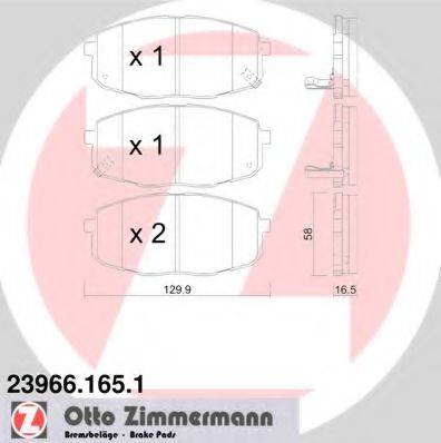 ZIMMERMANN 23988 Комплект гальмівних колодок, дискове гальмо