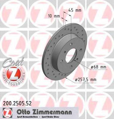 ZIMMERMANN 200250552 гальмівний диск