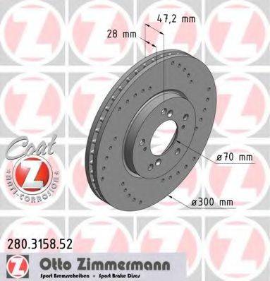 ZIMMERMANN 280315852 гальмівний диск