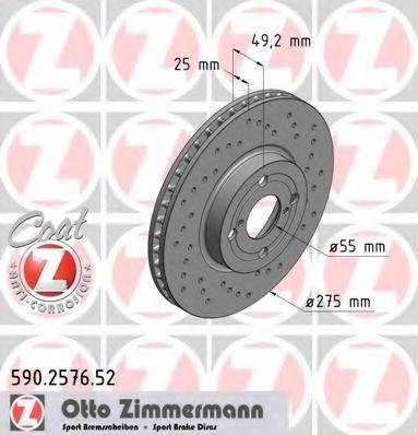ZIMMERMANN 590257652 гальмівний диск
