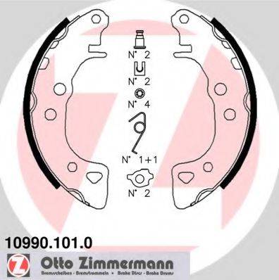 ZIMMERMANN 109901010 Комплект гальмівних колодок
