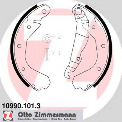 ZIMMERMANN 109901013 Комплект гальмівних колодок