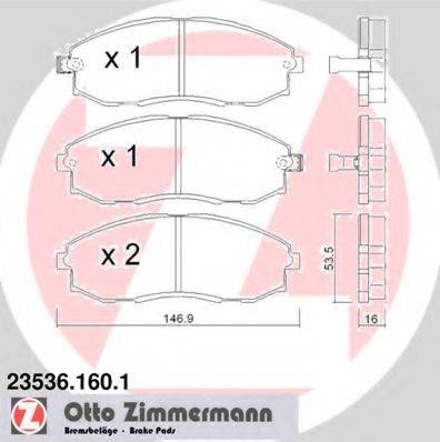 ZIMMERMANN 235361601 Комплект гальмівних колодок, дискове гальмо