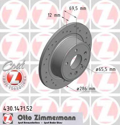 ZIMMERMANN 430147152 гальмівний диск