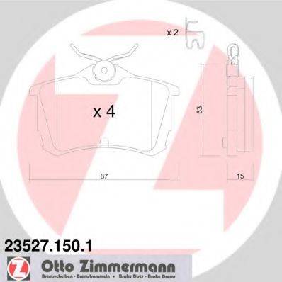 ZIMMERMANN 235271501 Комплект гальмівних колодок, дискове гальмо