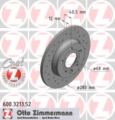 ZIMMERMANN 600321352 гальмівний диск
