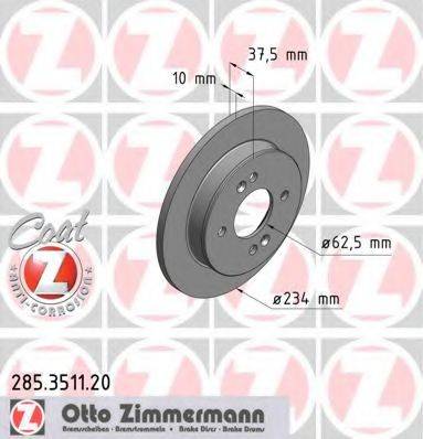 ZIMMERMANN 285351120 гальмівний диск