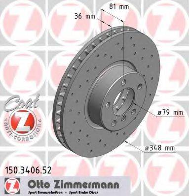 ZIMMERMANN 150340652 гальмівний диск