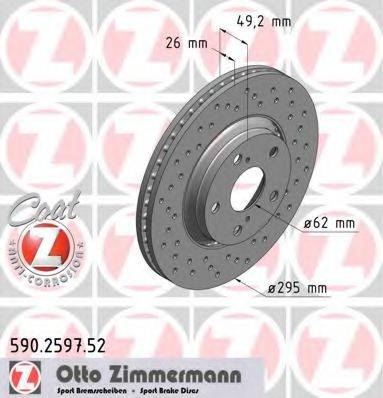 ZIMMERMANN 590259752 гальмівний диск