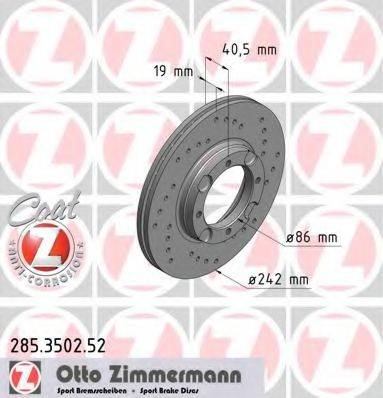 ZIMMERMANN 285350252 гальмівний диск