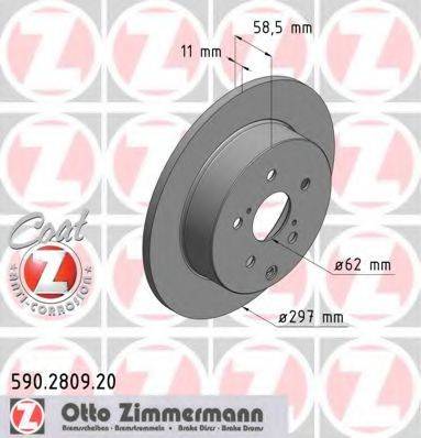 ZIMMERMANN 590280920 гальмівний диск