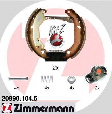 ZIMMERMANN 209901045 Комплект гальмівних колодок