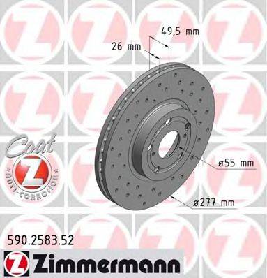 ZIMMERMANN 590258352 гальмівний диск