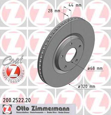 ZIMMERMANN 200252220 гальмівний диск