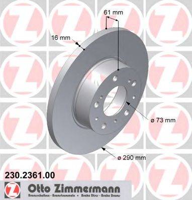 ZIMMERMANN 230236100 гальмівний диск