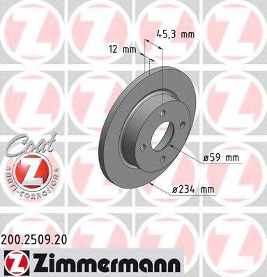 ZIMMERMANN 200250920 гальмівний диск