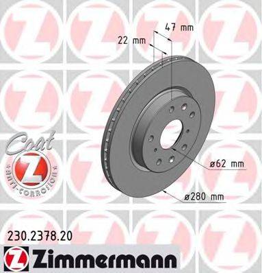 ZIMMERMANN 230237820 гальмівний диск