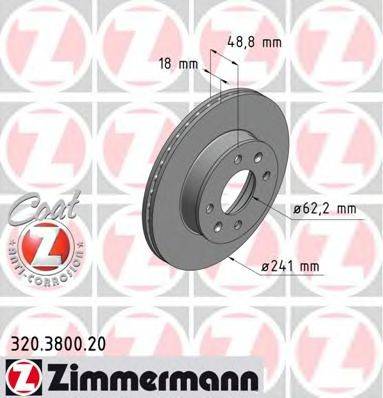 ZIMMERMANN 320380020 гальмівний диск