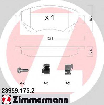 ZIMMERMANN 239591752 Комплект гальмівних колодок, дискове гальмо