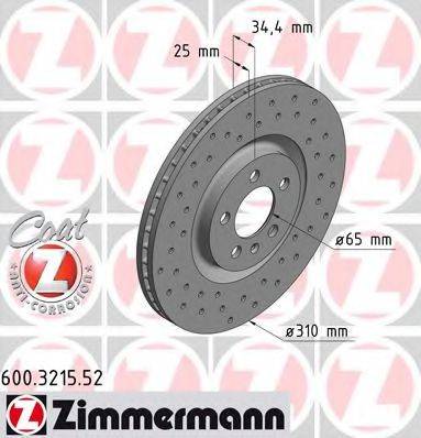 ZIMMERMANN 600321552 гальмівний диск
