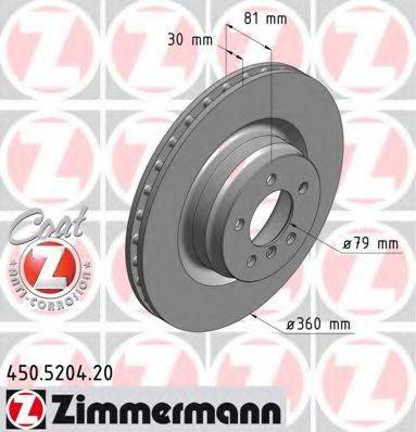 ZIMMERMANN 450520420 гальмівний диск