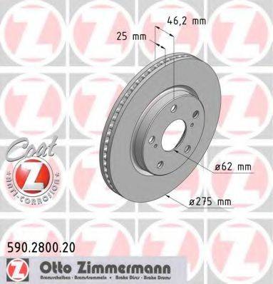 ZIMMERMANN 590280020 гальмівний диск