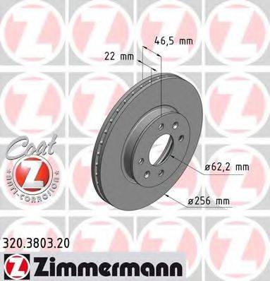 ZIMMERMANN 320380320 гальмівний диск