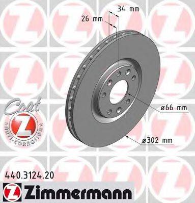 ZIMMERMANN 440312420 гальмівний диск