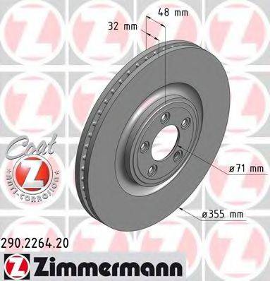 ZIMMERMANN 290226452 гальмівний диск