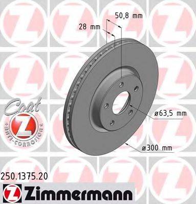 ZIMMERMANN 250137520 гальмівний диск
