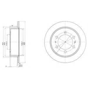 DELPHI BG3522 гальмівний диск