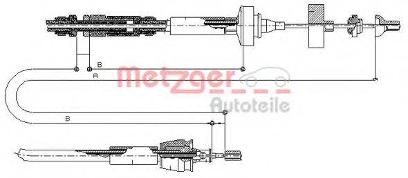 METZGER 102962 Трос, управління зчепленням