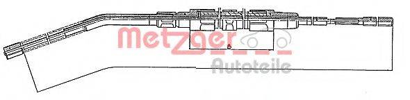 METZGER 10425 Трос, стоянкова гальмівна система