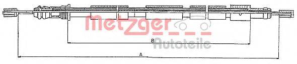 METZGER 106021 Трос, стоянкова гальмівна система