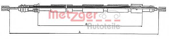 METZGER 106022 Трос, стоянкова гальмівна система