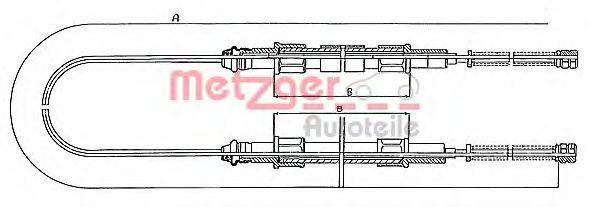 METZGER 10713 Трос, стоянкова гальмівна система
