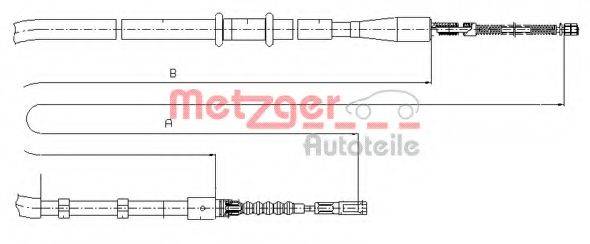 METZGER 107503 Трос, стоянкова гальмівна система