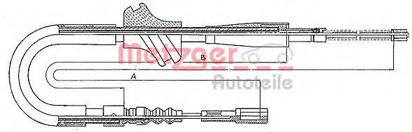 METZGER 10753 Трос, стоянкова гальмівна система