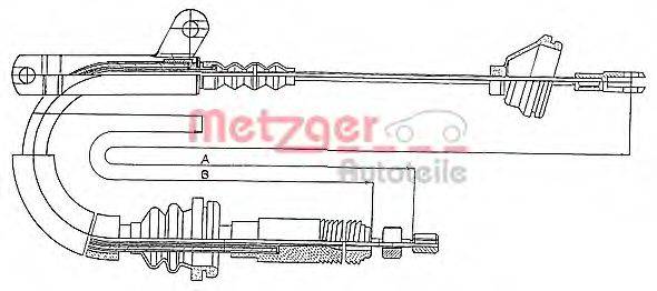 KAGER 190534 Трос, стоянкова гальмівна система
