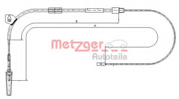 METZGER 109330 Трос, стоянкова гальмівна система