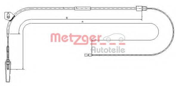 METZGER 109331 Трос, стоянкова гальмівна система