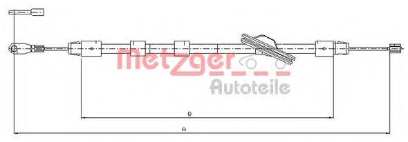 METZGER 109439 Трос, стоянкова гальмівна система