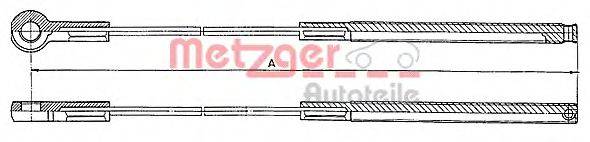 METZGER 10989 Трос, стоянкова гальмівна система