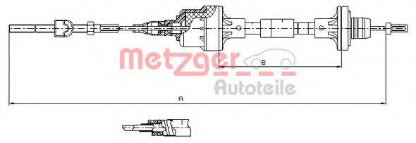 METZGER 112561 Трос, управління зчепленням
