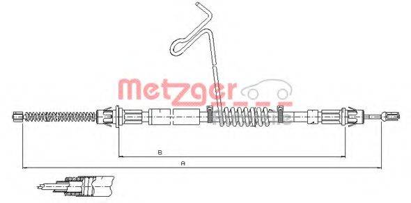 METZGER 115574 Трос, стоянкова гальмівна система