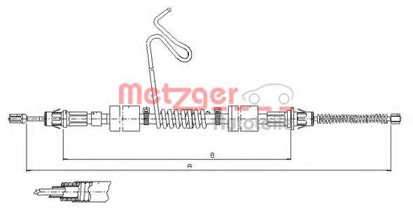 METZGER 115577 Трос, стоянкова гальмівна система