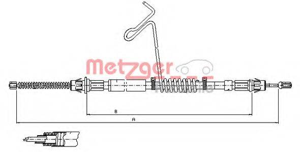 METZGER 115578 Трос, стоянкова гальмівна система